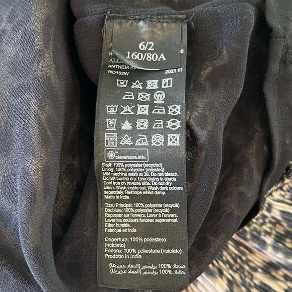 ALL SAINTS ANTHEIA KIKU ANIMAL PRINT TIERED MINI DRESS NWT WOMEN'S SIZE 2 - Picture 16 of 16